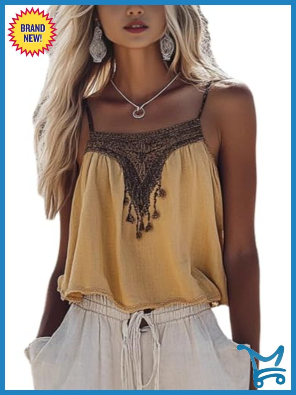 Boho Sleeveless Off Shoulder Going Out Top Vacation Trendy
